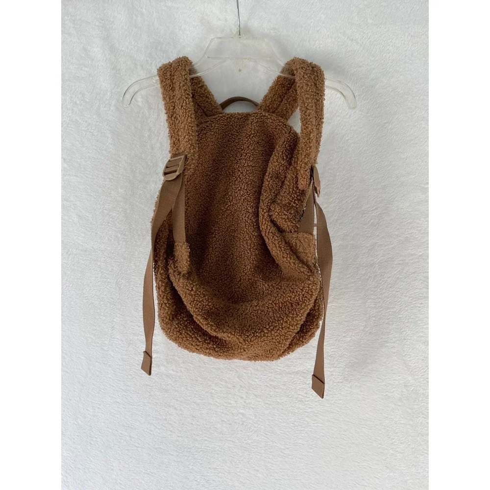 Pura Vida Womens Backpack Mini Brown Teddy Bear Soft Day Bag Accessory